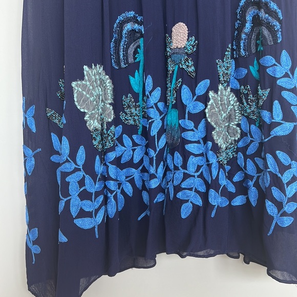 Anthropologie sleeveless dress with embroidery and beading - Picture 3 of 6